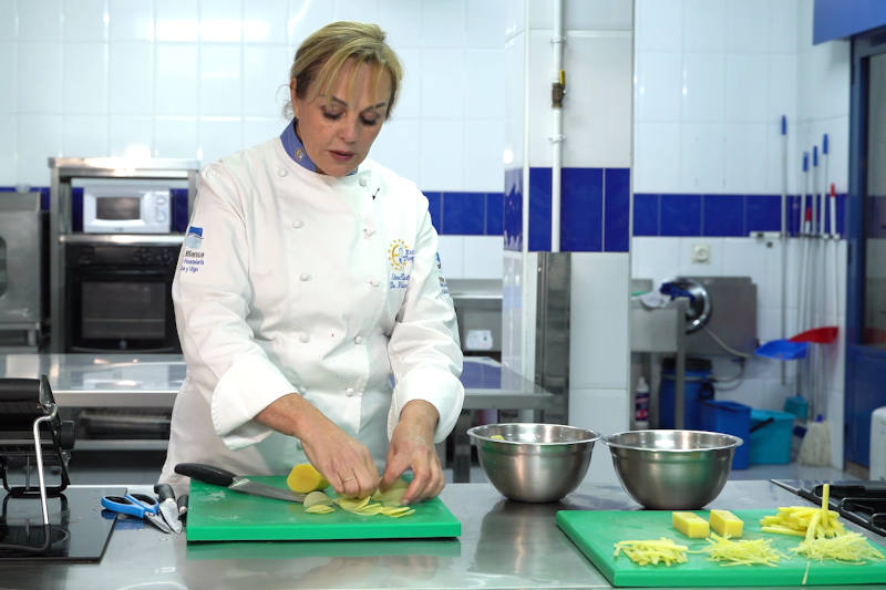 Técnica corte patata paja Elena Zulueta