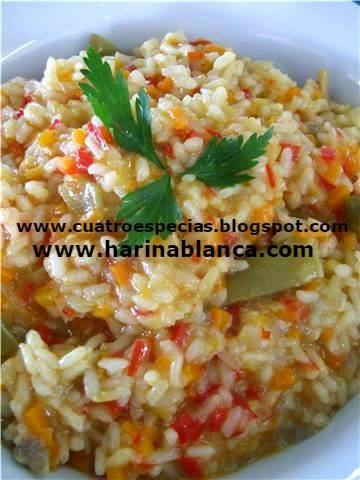 Receta arroz caldoso verduras